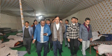 भजनलाल शर्मा ने रैन बसेरों का निरीक्षण