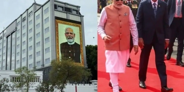 मालदीव के रक्षा मंत्रालय पर लगी पीएम मोदी की बड़ी सी तस्वीर, ढीले पड़ गए मुइज्जू