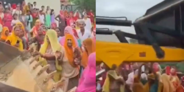 जोधपुर में बड़ा हादसा टला: भीड़ पर चढ़ा बुलडोजर, महिलाओं की चीख-पुकार से मचा हड़कंप