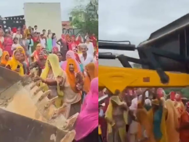 जोधपुर में बड़ा हादसा टला: भीड़ पर चढ़ा बुलडोजर, महिलाओं की चीख-पुकार से मचा हड़कंप