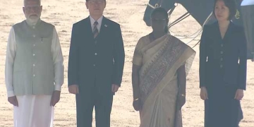 राष्ट्रपति भवन में भव्य समारोह, दक्षिण कोरियाई राष्ट्रपति ली जे म्युंग का भारत में स्वागत