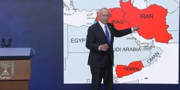 नेतन्याहू का बड़ा संदेश: ईरान का नक्शा दिखाकर दी चेतावनी, बढ़ा तनाव