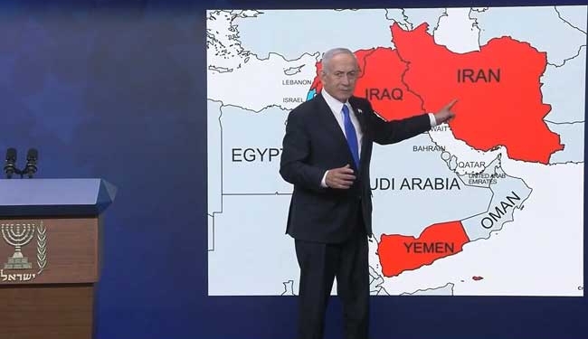 नेतन्याहू का बड़ा संदेश: ईरान का नक्शा दिखाकर दी चेतावनी, बढ़ा तनाव