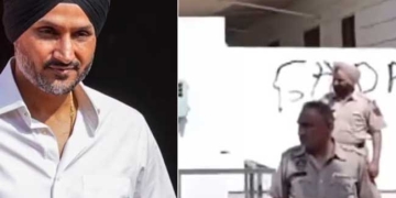 हरभजन सिंह के घर के बाहर विरोध, दीवार पर लिखा ‘गद्दार’