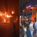 दिल्ली की फर्नीचर मार्केट में लगी आग, गुस्साई भीड़ का दमकल की गाड़ियों पर पथराव