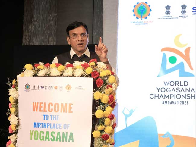 मंडाविया बोले—योगासन को ओलंपिक खेल बनाने के लिए हर संभव प्रयास करेंगे