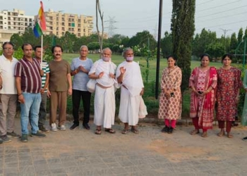 निर्माण नगर में संतों का शुभागमन, धर्म जागरण की लहर से वातावरण हुआ आध्यात्मिक