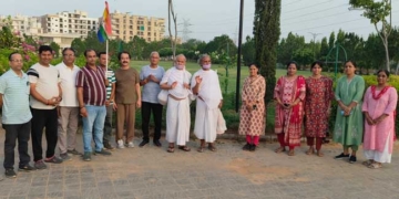 निर्माण नगर में संतों का शुभागमन, धर्म जागरण की लहर से वातावरण हुआ आध्यात्मिक