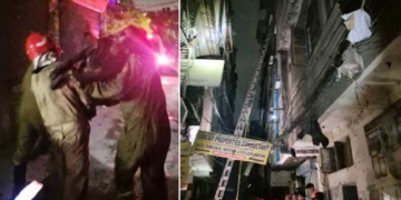 तुगलकाबाद की बहुमंजिला इमारत में भीषण आग, तीन लोगों की मौत, आठ घायल